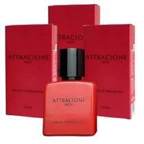 Perfume Attracione Men Masculino com Feromônios 25ml - Kit com 3 Perfume Attracione Men Masculino com Feromônios 25ml - Kit com 3