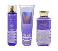 Perfume Bath & Body Works Fresh Cut Lilacs com creme corporal 240 ml, gel de lavagem corporal 300 ml e loção corporal 240 ml