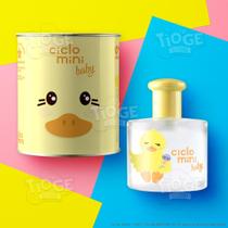 Perfume Bebê Infantil QuéQué Ciclo Mini Deo Colônia Baby 0 Meses com Lata Personalizada Presente 100ml