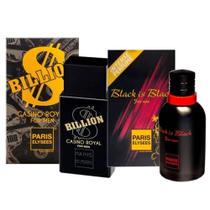 Perfume Billion Casino Royal + Black Is Black - Paris Elysees 100ml