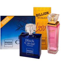 Perfume Billion Woman Love + Black Caviar Woman - Paris Elysees 100ml