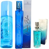 Perfume Classic Blue DEO COLONIA BODY SPLASH E BOLSO KIT
