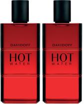 Perfume Davidoff Hot Water EDT Spray Masculino 110ml Kit com 2