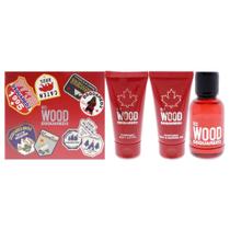 Perfume DSQUARED2 Red Wood Women EDT 50mL com loção corporal e gel