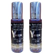 Perfume E de B YSL Y M Óleo Roll On 12ml Kit com 2 Unidades Perfume E de B YSL Y M Óleo Roll On 12ml Kit com 2 Unidades