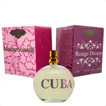 Perfume Feminino Cuba Mademoiselle + Cuba Rouge Dreams100ml