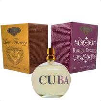 Perfume Feminino Cuba Rouge Dreams + Cuba Love Forever 100ml - Cuba Perfumes