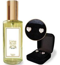 Perfume Feminino Lírio Do Vale 60Ml + Brinco Brilhante