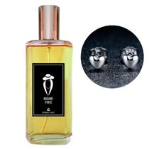 Perfume Feminino Madame Paris + Brinco Prata Coração