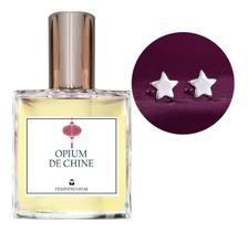 Perfume Feminino Opium De Chine + Brinco Prata Estrela