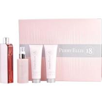 Perfume Feminino Perry Ellis 18 EDP Spray 100 Ml&Água Cheiro 120 Loção Corporal 90 Gel Banho