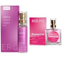 Perfume feminino Pussycat Morango Sexy ativa feromonios kit - Kalya