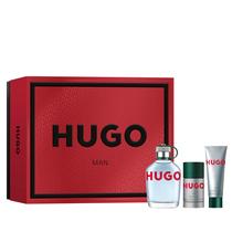 Perfume Hugo Boss HUGO Man Eau de Toilette, 3 unidades Conjunto de presentes