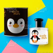 Perfume Infantil Pingucho Ciclo Mini Deo Colônia com Lata Personalizada Presente 100ml