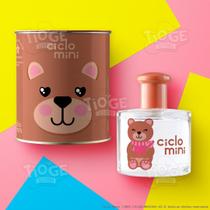 Perfume Infantil Ursolina Ciclo Mini Deo Colônia com Lata Personalizada Presente 100ml