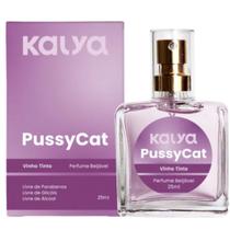 Perfume Intimo e Calcinha Beijável PussyCat Vinho ou Morango - Kalya