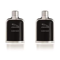 Perfume Jaguar Classic Black para homens 100ml (pacote com 2)