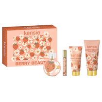 Perfume Kensie Berry Beauty EDP 100mL com loção corporal e óleo brilhante