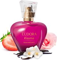 Perfume kiss me rosa marcante desodorante colônia eudora - 50ml