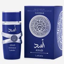 Perfume Lattafa Asad Zanzibar EDP 100ml Masculino Original Importado Árabe Alta Fixação Perfume Lattafa Asad Zanzibar EDP 100ml Masculino Original Importado Árabe Alta Fixação