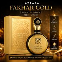 Perfume Lattafa Fakhar Gold Extrait 100ml EDP Unissex Original Perfume Lattafa Fakhar Gold Extrait 100ml EDP Unissex Original