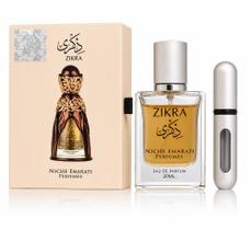 Perfume Lattafa Niche Emarati Zikra Eau de Parfum Unissex 20ml Original