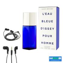 Perfume LEau Bleue DIssey Masculino Eau de Toilette 75ml Acompanha Fone de Ouvido Music P2