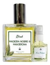 Perfume Madeira Nobre e Manjerona 100ml Masculino - Blend de Óleo Essencial Natural + Presente