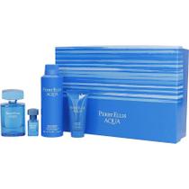 Perfume Masculino Perry Ellis Aqua Edt Spray 100 Ml&Corporal 175 Gel De Banho 50 7 Mini