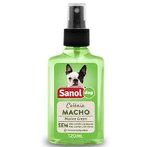 Perfume para cachorro Colônia cães Macho 120ml Sanol Cheirinho citrus marine Green para cães