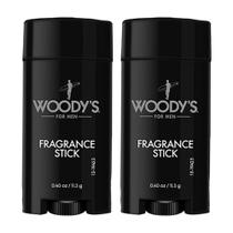 Perfume sólido Woody's Fragrance Stick para homens, pacote com 2 unidades de 15 ml Perfume sólido Woody's Fragrance Stick para homens, pacote com 2 unidades de 15 ml