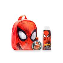 Perfume Spiderman Eau De Toilette Masculino 50Ml Gel Banho 300Ml Mochila