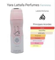 Perfume Spray Árabe Feminino e Masculino Original 200ml Yara, Asad, Fakhar Rose, Salvo