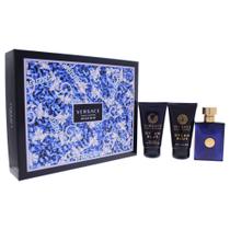 Perfume Versace Dylan Blue Eau de Toilette 50ml - Kit com 3 Peças