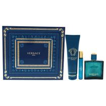 Perfume Versace Eros Eau de Toilette 100 ml para homens, presente de 3 peças