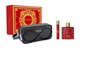 Perfume Versace Eros Flame EDP 100mL + 10mL em spray com enxoval