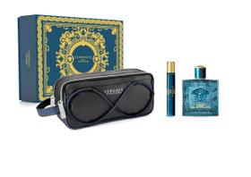 Perfume Versace Eros Men EDT 100mL + 10mL em spray com enxoval