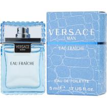 Perfume Versace Man Eau Fraiche EDT 5mL Mini para homens (pacote com 2)