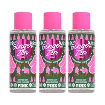 Perfume Victoria's Secret Pink Ginger Zen Body Mist 250 ml x3