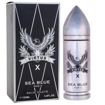 Perfume VIRTUS X100ml Sea Blue Paris Arabe Bala Perfume VIRTUS X100ml Sea Blue Paris Arabe Bala