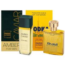 Perfume Vodka Brasil Amarelo + Amber Caviar - Paris Elysees 100ml