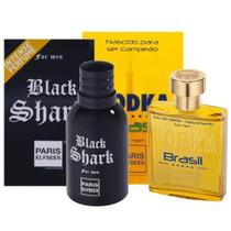 Perfume Vodka Brasil Amarelo + Black Shark - Paris Elysees 100ml