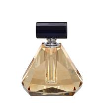 Perfumeiro Decorativo Em Cristal Ambar e Preto 10x5.5x12cm Perfumeiro Decorativo Em Cristal Ambar e Preto 10x5.5x12cm