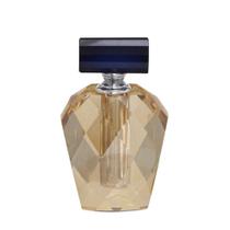 Perfumeiro Decorativo Em Cristal Ambar e Preto 8x5x13cm Perfumeiro Decorativo Em Cristal Ambar e Preto 8x5x13cm