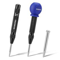 Perfurador central automático WORKPRO 2PCS com ponta extra