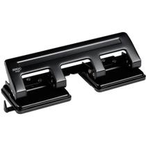 Perfurador de Papel Metal 4 Furos para 20 Folhas - Preto