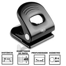 Perfurador De Papel Tilibra P203 Preto Com 2 Furos Até 40 Folhas Ref: 211397 Perfurador De Papel Tilibra P203 Preto Com 2 Furos Até 40 Folhas Ref: 211397