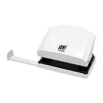 Perfurador de Papel YES Branco Escolar 20 Folhas com Guia com Ajuste 2 Furos Perfuração Documento