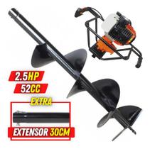Perfurador De Solo 52cc Broca 80x30cm Com Extensor De 30cm Perfurador De Solo 52cc Broca 80x30cm Com Extensor De 30cm
