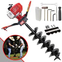 Perfurador de Solo á Gasolina Kawashima ED52 52cc 2 Tempos Forte e Resistente Com Broca 200mm